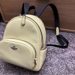 COACH Pale Lime Green Yellow Mini Court Backpack